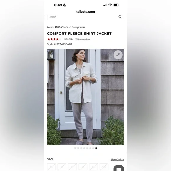 NWT HAVEN Well Within White Wool Fleece Shirt Jacket Cabincore - Picture 9 of 9